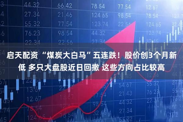 启天配资 “煤炭大白马”五连跌！股价创3个月新低 多只大盘股近日回撤 这些方向占比较高